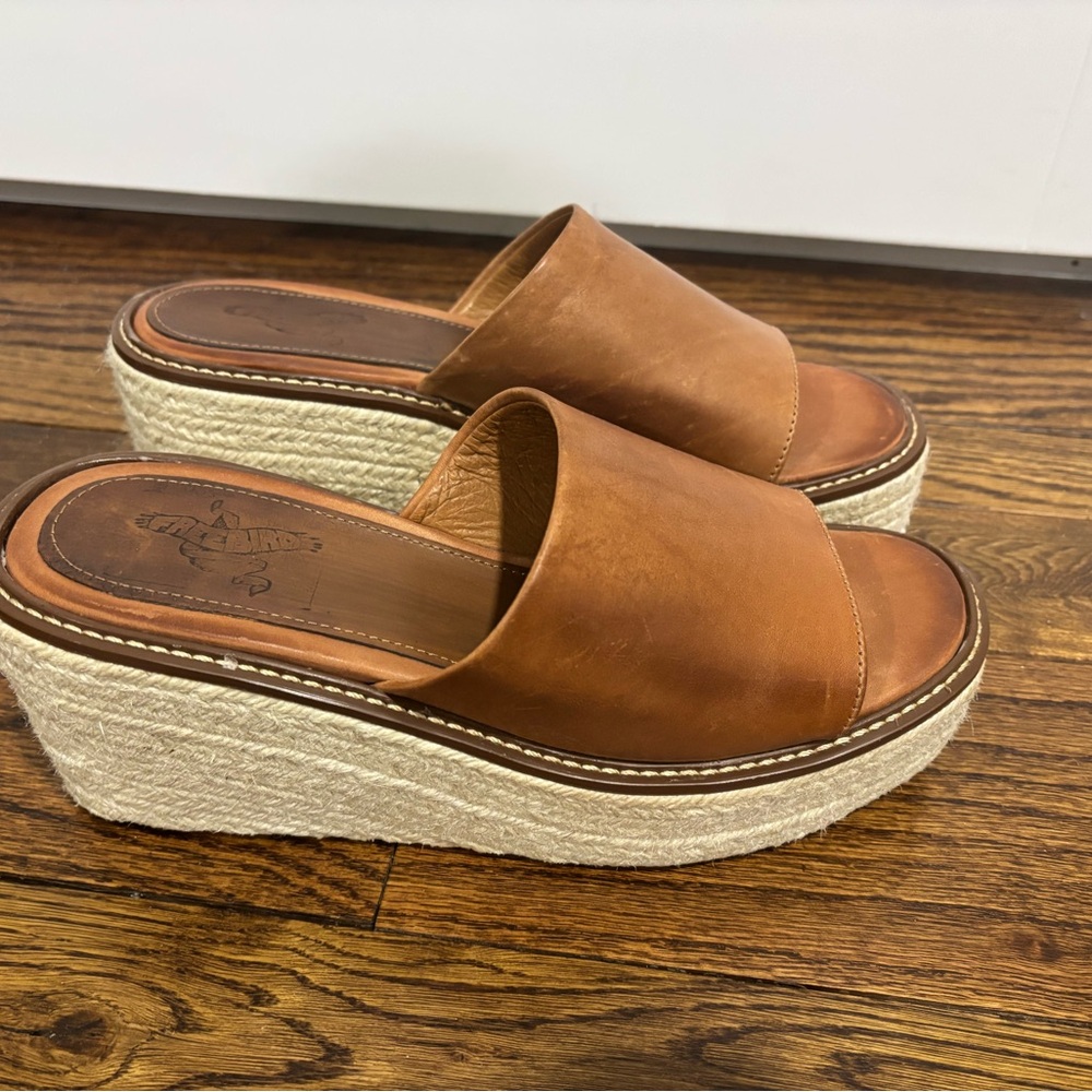 Freebird by Steven Brown Leather Platform Sandals